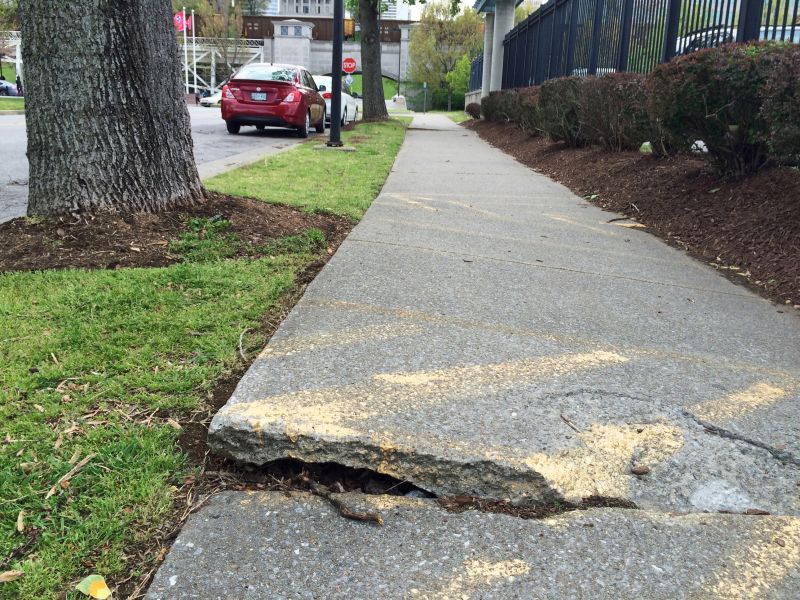 sidewalk crack repair and resurfacing